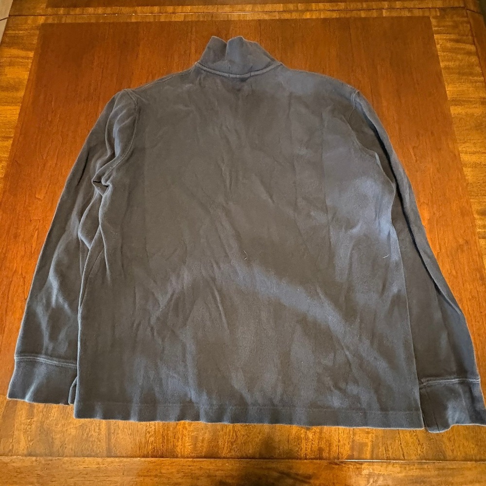 Polo Ralph Lauren Quarter Zip Pullover Navy Red Pony Sweatshirt Men's M - Picture 4 of 5